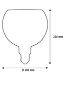 Floating Globe Smokey Grey Ø200 E27 LED designpære