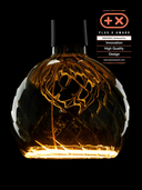 Floating Globe Twisted Smokey Grey Ø150 E27 LED designpære