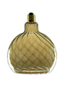 Floating Globe Twisted Smokey Grey Ø150 E27 LED designpære