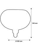 Floating Bamboo Oval Nature 300 E27 LED designpære