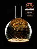 Floating Globe Twisted Smokey Grey 200 E27 LED designpære