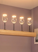 Floating Red Wine Black Clear E27 LED designpære