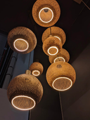 Floating Bamboo Globe Nature 180 E27 LED designpære